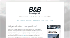 Desktop Screenshot of bb-transport.no